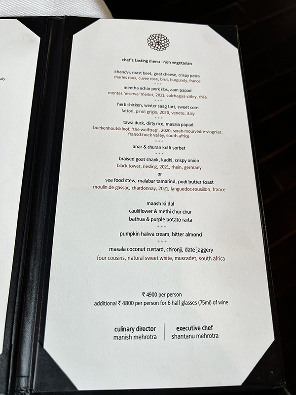 Indian Accent 2023, Tasting Menu, Non Vegetarian | My Annoying Opinions